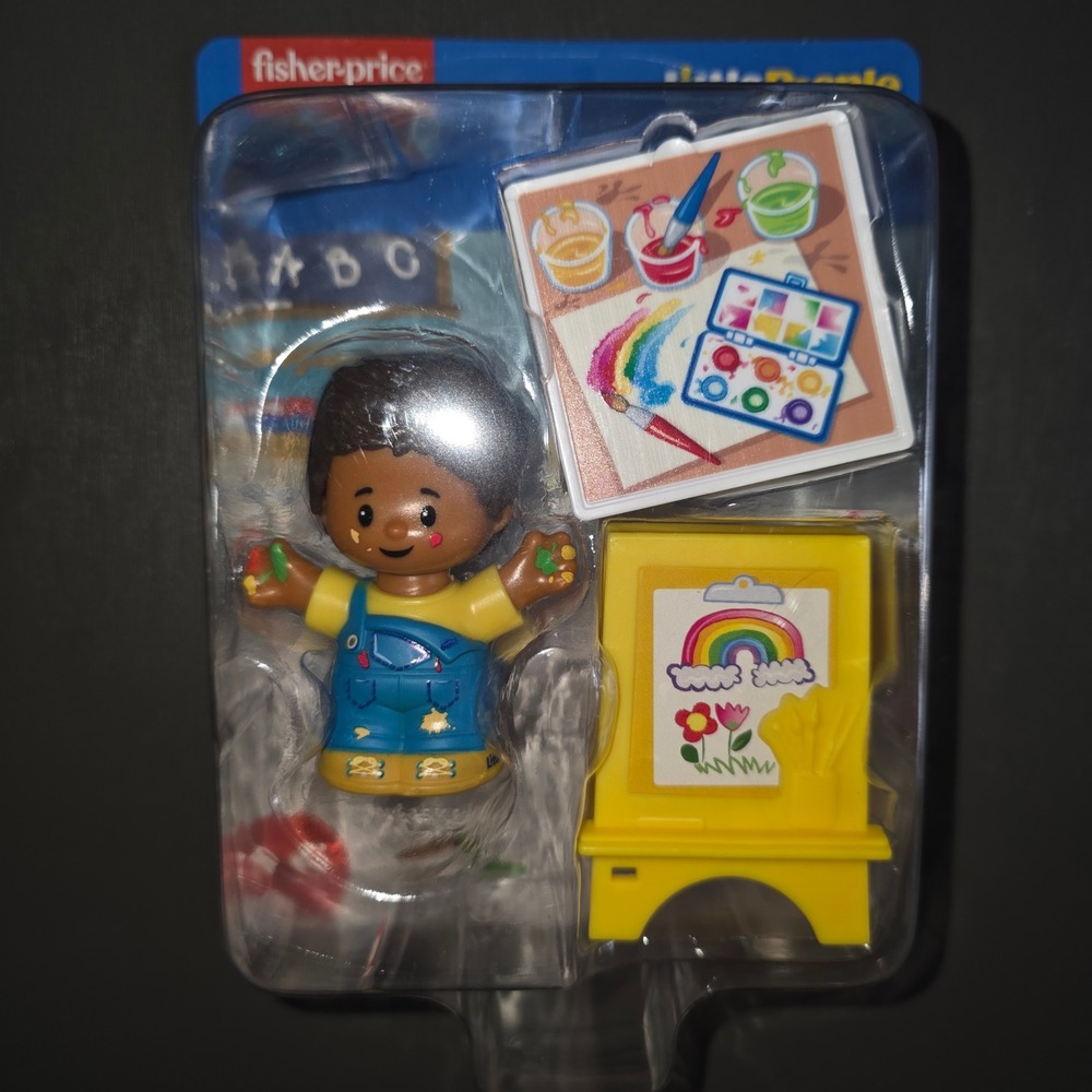 Fisher-Price Little People Artist Painter Figure with Easel & Palette HXL95 NEW